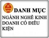 Tư vấn đầu tư - Danh mục ngành nghề kinh doanh có điều kiện theo luật đầu tư 2014